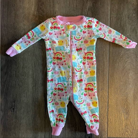 Set of 3 Children’s Place Baby Girl’s Pajamas Sz 3-6M - Picture 3 of 6